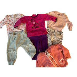 Babygirl 7 piece bundle cozy warm 6-12 Mo me too, gap, h&M